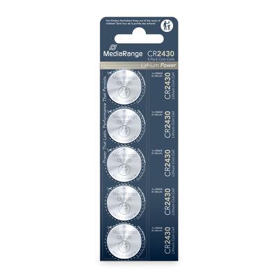 BATTERY LITHIUM CR2430 3V/5PCS MRBAT137 MEDIARANGE