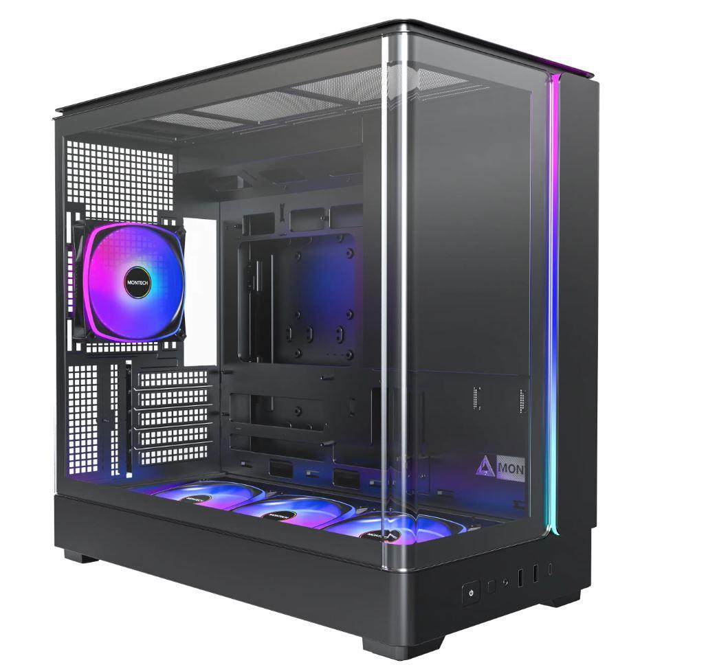 Case MONTECH micro ATX/Mini-ITX Black Midi Tower PC KING 15 PRO KING15PRO(B)