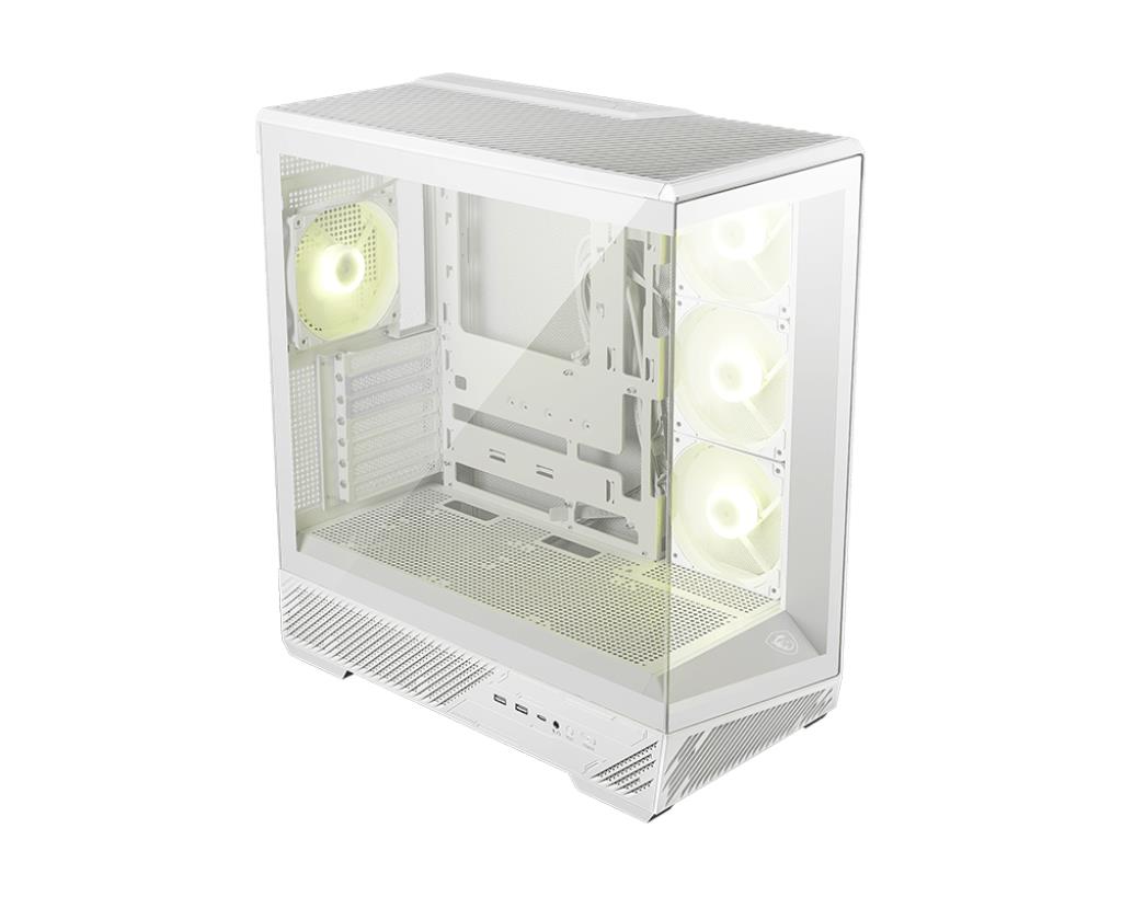 Case MSI ATX/micro ATX/Mini-ITX White/Transparent Midi Tower MAG PANO 130R PZ WHITE MAGPANO130RPZWHITE