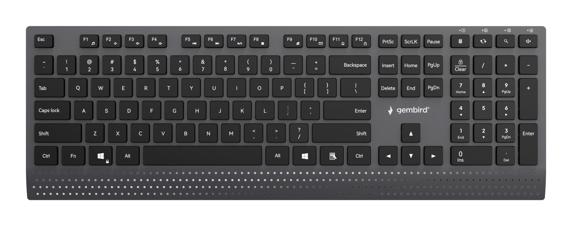 KEYBOARD MULTIMEDIA USB ENG/BLACK KB-MCH-06 GEMBIRD