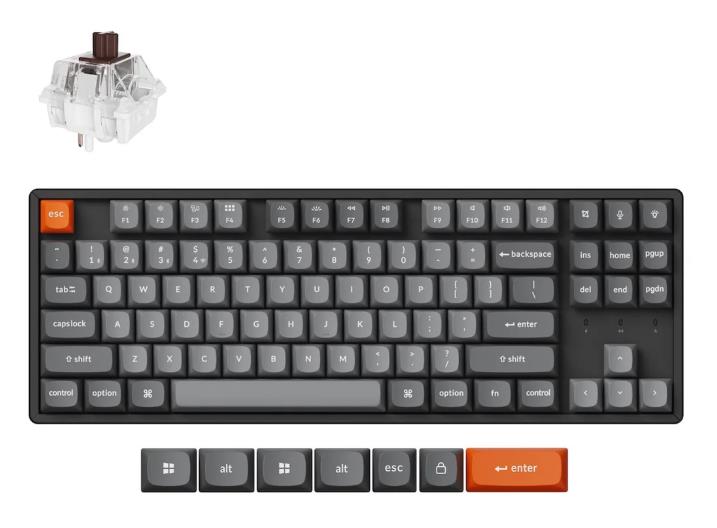 KEYBOARD WRL K8 MAX RGB/BLACK K8M-J3 KEYCHRON