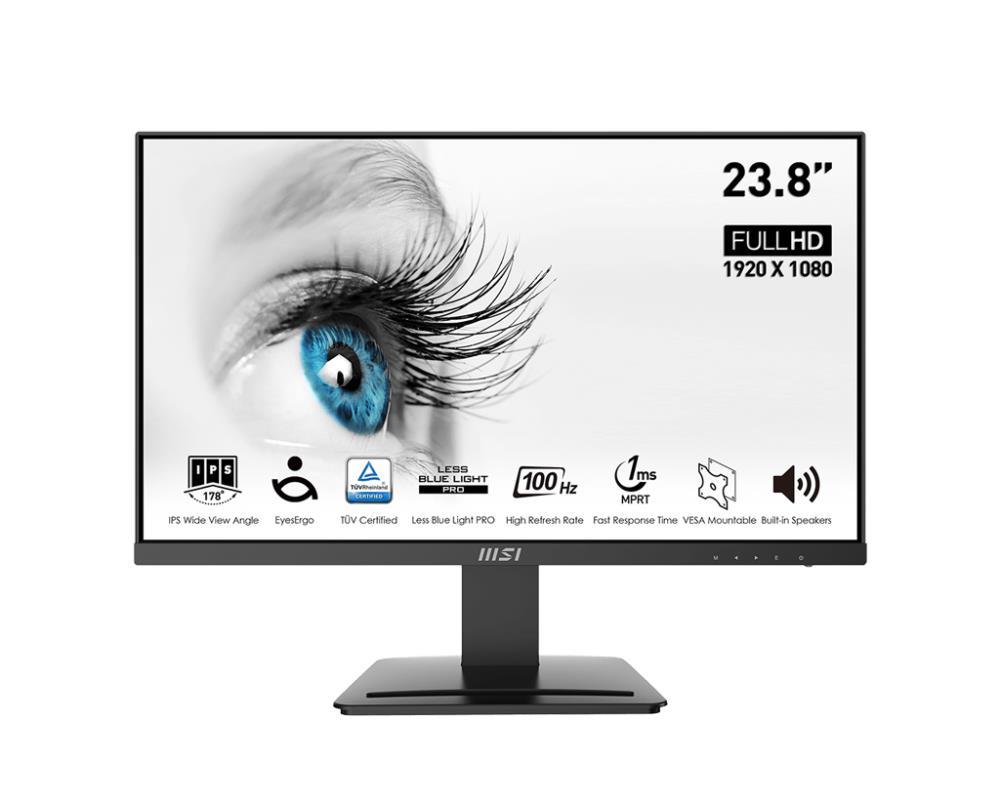LCD Monitor MSI PRO MP243X 23.8" Business Matte Panel IPS 1920x1080 16:9 100Hz 4 ms Speakers PROMP243X