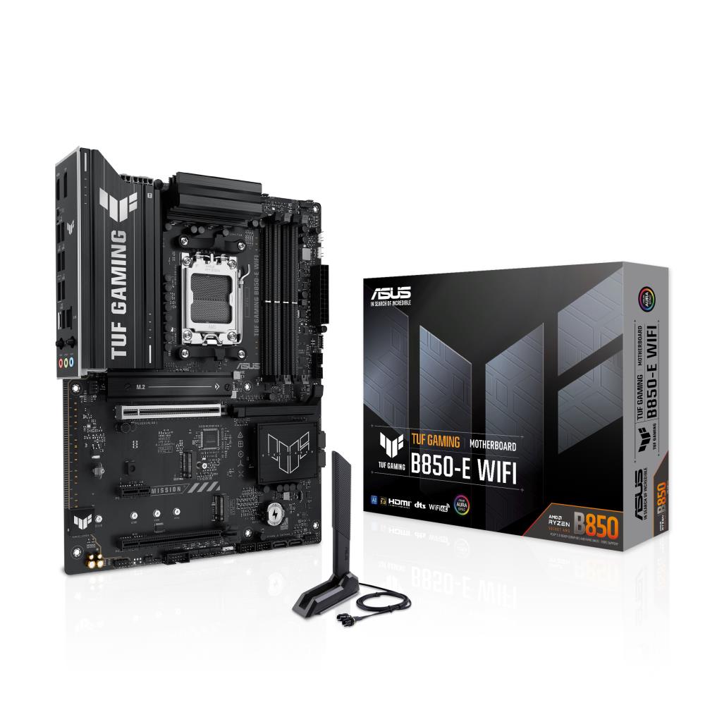 Mainboard ASUS AMD B850 SAM5 Micro-ATX Memory DDR5 Memory slots 4 1xPCI-Express 4.0 1x 1xPCI-Express 4.0 16x 1xPCI-Express 5.0 16x 3xM.2 1xHDMI 2xDisplayPort 4xUSB 2.0 2xUSB 3.2 2xUSB-C 1xPS/2 1xRJ45 3xAudio port TUFGAMINGB850M-EWIFI