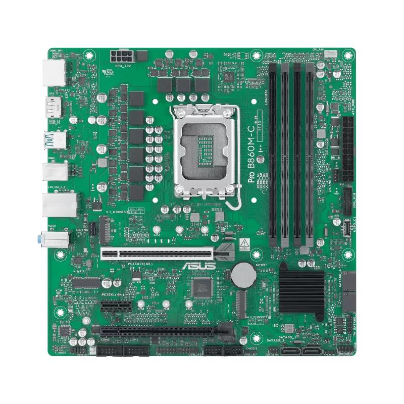 Mainboard ASUS Intel B860 LGA 1851 (Socket V1) micro ATX RAM DDR5-SDRAM 4xSlots 2xNumber of M.2 (M) slots PROB860M-C-CSM