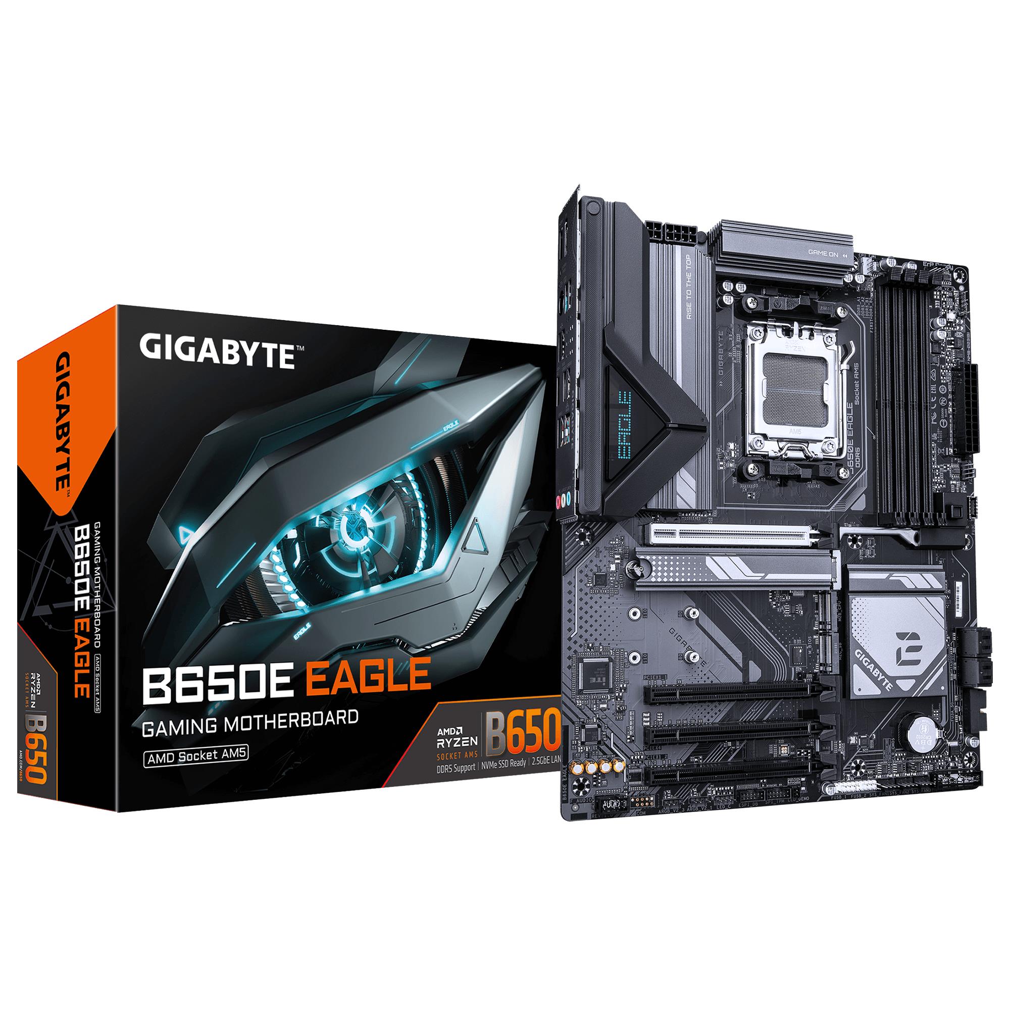 Mainboard GIGABYTE AMD B650 Socket AM5 ATX RAM DDR5-SDRAM 4xSlots 3xNumber of M.2 (M) slots B650EEAGLE