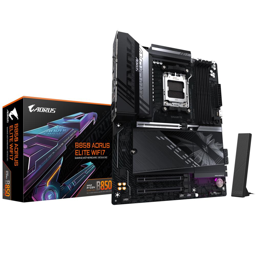 Mainboard GIGABYTE AMD B850 Socket AM5 ATX RAM DDR5-SDRAM 4xSlots Wi-Fi Yes Bluetooth Yes 3xNumber of M.2 (M) slots B850 A ELITE WF7 B850AELITEWF71.1