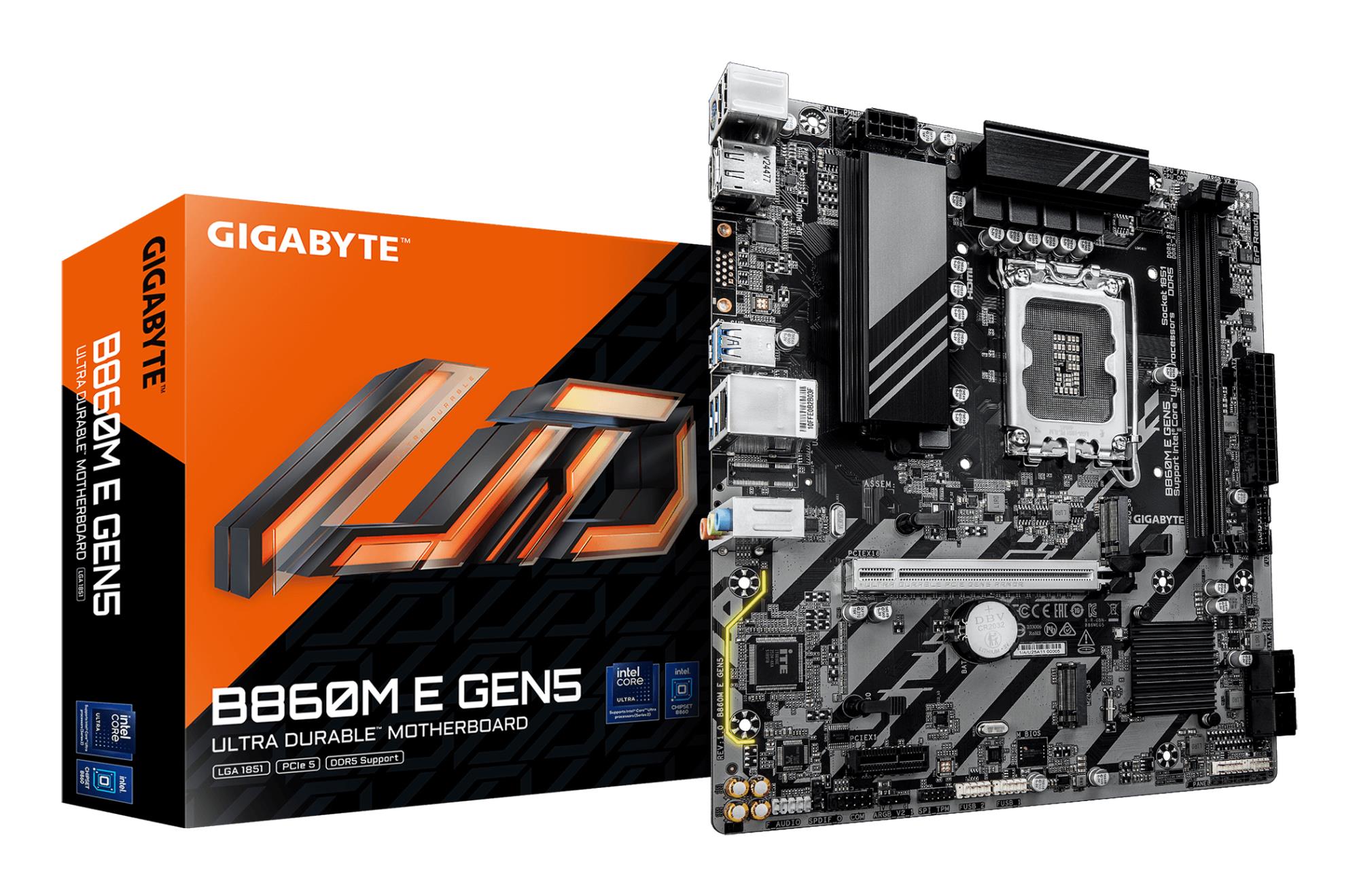 Mainboard GIGABYTE Intel B860 LGA 1851 (Socket V1) micro ATX RAM DDR5-SDRAM 2xSlots 2xNumber of M.2 (M) slots B860MEGEN5