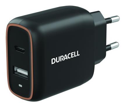 MOBILE CHARGER WALL 20W/BLACK DRACUSB19-EU DURACELL