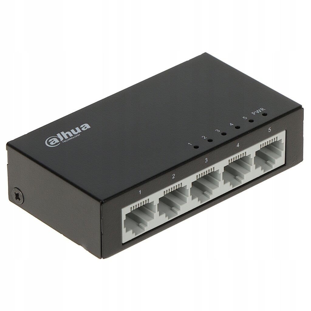 Switch DAHUA Switch type Unmanaged Switch layer L2 Form factor Desktop/Wall-Mounting 5xRJ-45 ports RJ-45 Ports Type Fast Ethernet (10/100) 5xFast Ethernet (copper) ports quantity SF1005-EUR