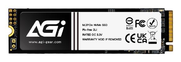 SSD AGI TECHNOLOGY 1200xTBW rating MTBF 1600000 h Read speed 3200 MB/s Write speed 1700 MB/s NVMe Yes PCI Express 3.0 M.2 2000 GB AGI2T0GIMAI298-CB