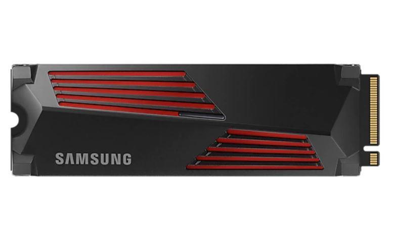 SSD SAMSUNG 990 PRO with Heatsink 2TB M.2 PCIE NVMe MLC Write speed 6900 MBytes/sec Read speed 7450 MBytes/sec 2.3mm TBW 1200 TB MTBF 1500000 hours MZ-V9P2T0CW