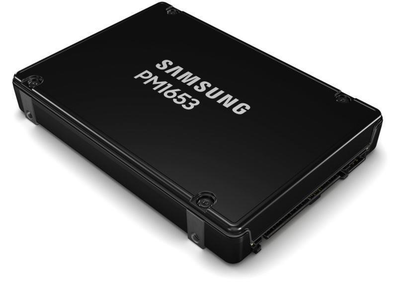 SSD SAMSUNG Model name PM1653 7680 GB SAS 2.5" Write speed 3700 MB/s Read speed 4200 MB/s MZILG7T6HBLA-00A07