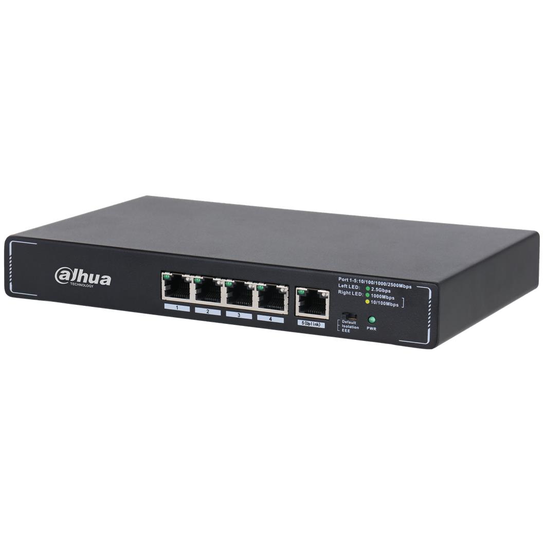 Switch DAHUA DH-SMG1005 Switch type Unmanaged 5x2.5G Ethernet (copper) ports quantity SMG1005