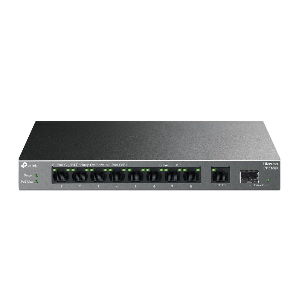 Switch TP-LINK LS1210GP PoE+ ports 8 LS1210GP