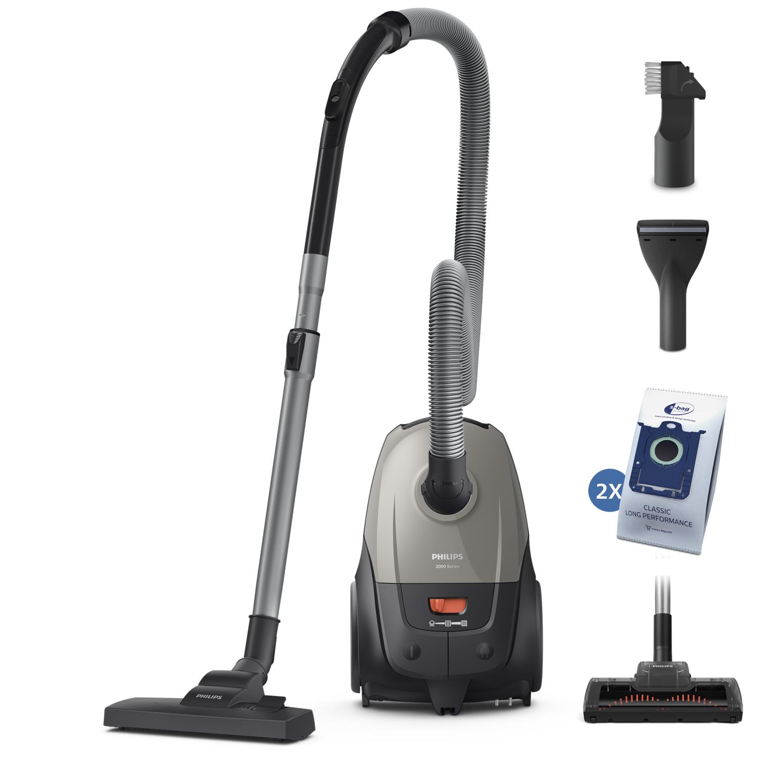 Vacuum Cleaner PHILIPS Input power 850 W Dust capacity 3 L Cylinder vacuum Cleaning type Dry Dust container Dust bag Colour Black/Grey XD2152/12