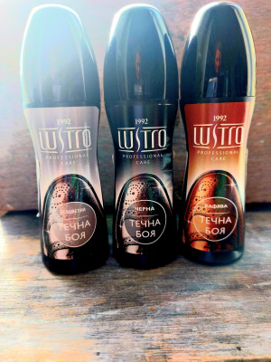 Жидкий крем для обуви из гладкой кожи LUSTRO® — черный0