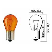 Autolampa 12V 21W BA15s, oranža | F667107  | 4018354004298
