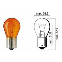 Autolampa 12V 21W BAU15 S, oranža ar nov. cokolu | F667101  | 4018354001471