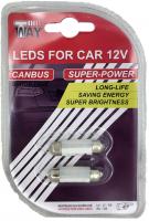 Autolampas LED SV8.5 36mm, Canbus, Ceramic, baltas, 2gab | CB70259  | 4751015161977