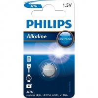 Baterijas PHILIPS A76/LR44/AG13, 1.5V Alkaline, 1 gab. | P802521  | 4895229106093