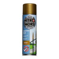 NitroMors Hammered krāsa metālam, zelta, aerosols 500ml | NOG500  | 5010373143315