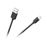 Vads USB A - lightning 1m, melns | KPO3946  | 5901890075381