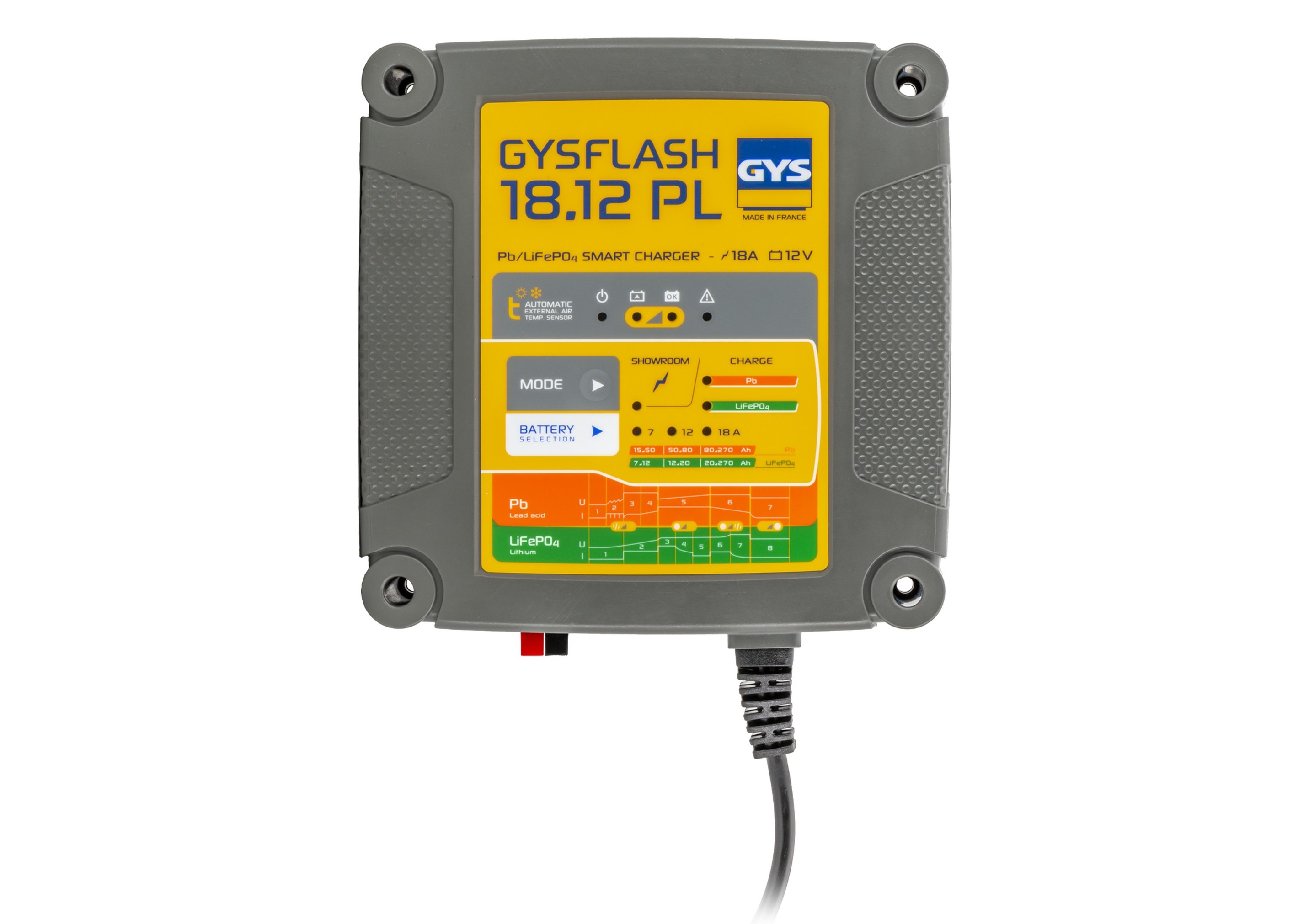 Lādētājs  GYSFLASH 18.12 PL 12V 7/12/18A Pb/Li