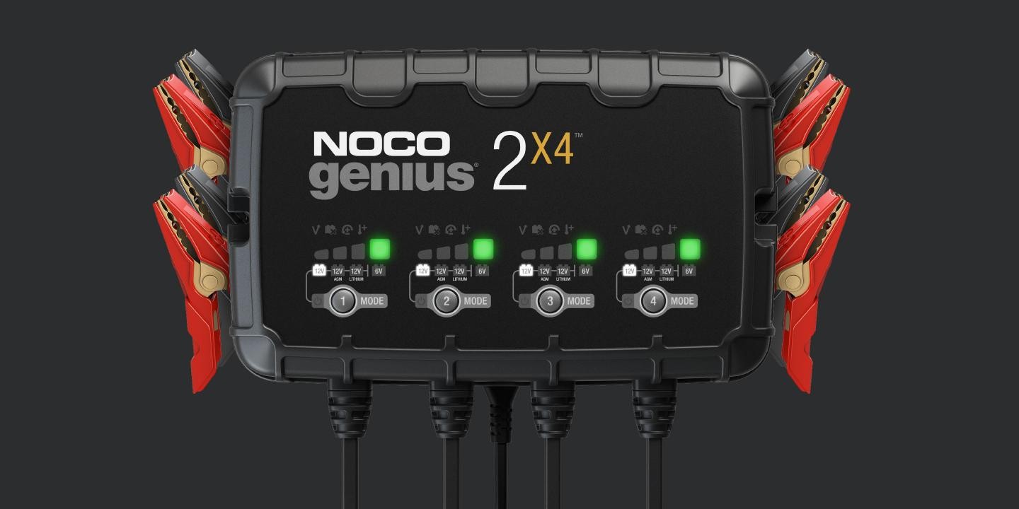 Noco GENIUS2 6V/12V 4X2A akumulatoru lādētājs