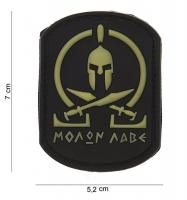 Нашивка 3D ПВХ на липучке "Molon labe" .