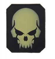 Нашивка 3D ПВХ Pirate Skull Glow на липучке .