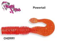 Твистер ароматизированный Crazy Fish Powertail CHERRY 7 см Zivis