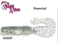 Твистер ароматизированный Crazy Fish Powertail GHOST 7 см Garneles