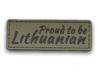 Эмблема ПВХ PROUD TO BE LITHUANIAN TLT izsūtīšana 2-4 d.