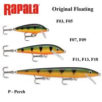 Ēsma Rapala Original Floating P - Perch 9 cm
