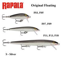 Ēsma Rapala Original Floating S - Silver 3 cm