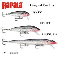 Ēsma Rapala Original Floating V - Vampire 5 cm