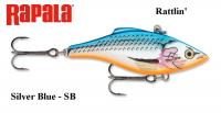Ēsma Rapala Rattlin RNR Silver Blue 4 cm