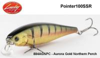 Lucky Craft Floating Pointer 100 SSR 884AGNPC Aurora Gold Northern Perch 10 cm