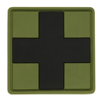 Нашивка M-Tac Medic Cross Square PVC - Черный/Оливковый BLT izsūtīšana 1-3 d.