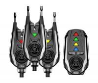 Набор сигнализаторов поклевки DAM TFX Alarm Set 3+1 RE GR YE TLT izsūtīšana 2-4 d.