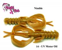 Приманка Crazy Fish Nimble 1.2"(3см) UV Motor Oil Kalmārs