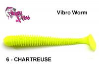 Силиконовая приманка Crazy Fish Vibro Worm Chartreuse 5 cm