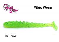 Силиконовая приманка Crazy Fish Vibro Worm Kiwi 7.5 cm