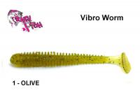 Силиконовая приманка Crazy Fish Vibro Worm Olive 7.5 cm