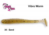 Силиконовая приманка Crazy Fish Vibro Worm Sand 7.5 cm
