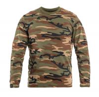 Футболка Mil-Tec Longsleeve, цвет Woodland XL