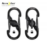 Карабин стальной Nite Ize S-Biner MicroLock, 2 шт. черный .