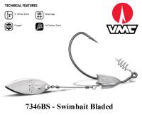 Крючок офсетный VMC 7346BS - Swimbait Bladed 4/0