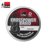 Плетеный шнур D.A.M. CrossPower 8-Braid 150 м Темно-серый 0.17