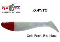 Виброхвост Relax Kopyto H058 Gold Pearl Red Head 6.3 cm